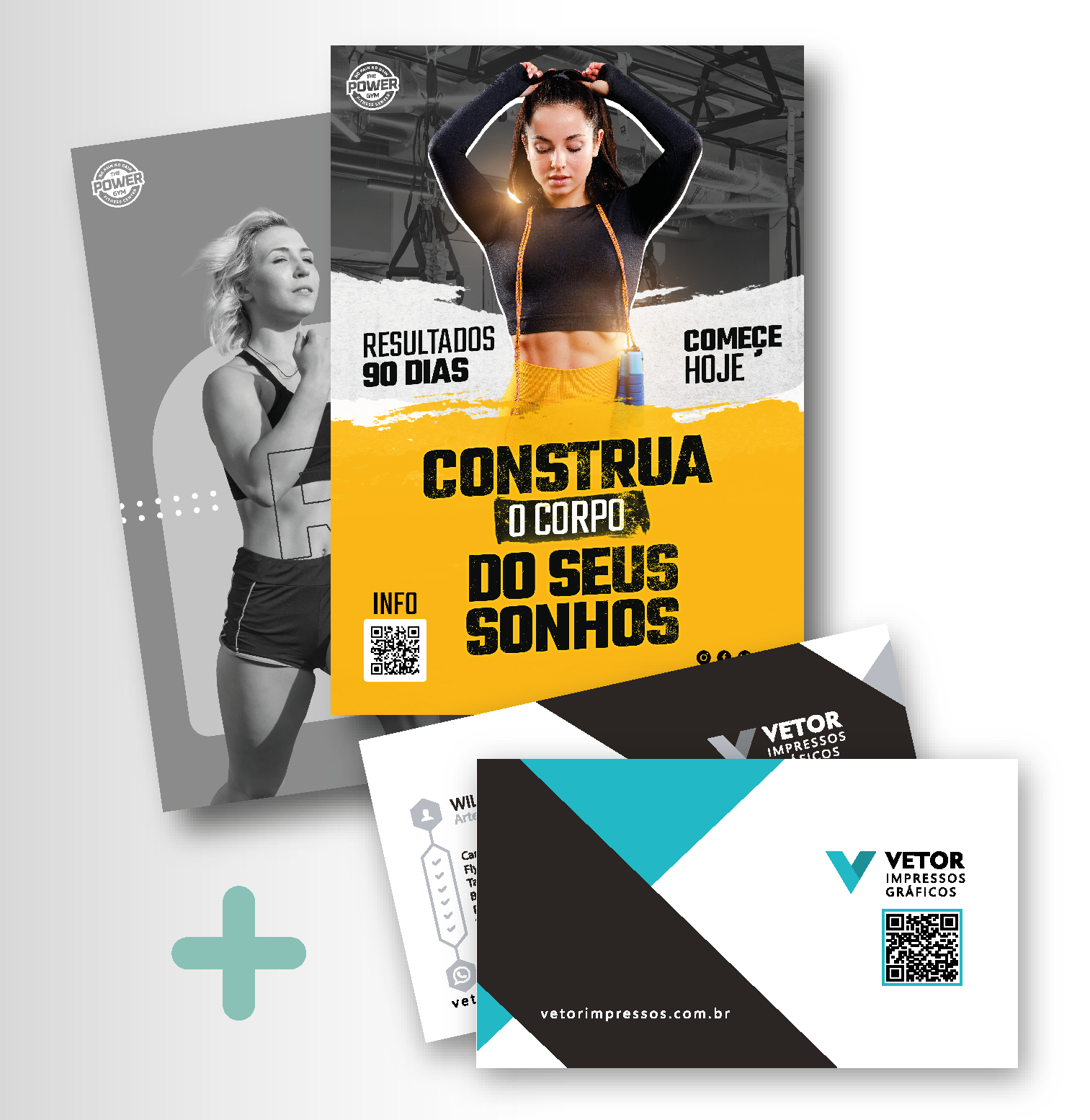 promoção cartão de visitas mais panfletos