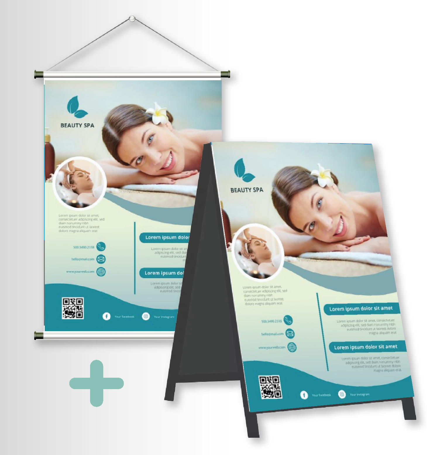 cavalete com banner kit promocional