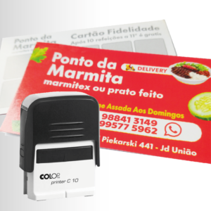 Cartão fidelidade com carimbo automatico