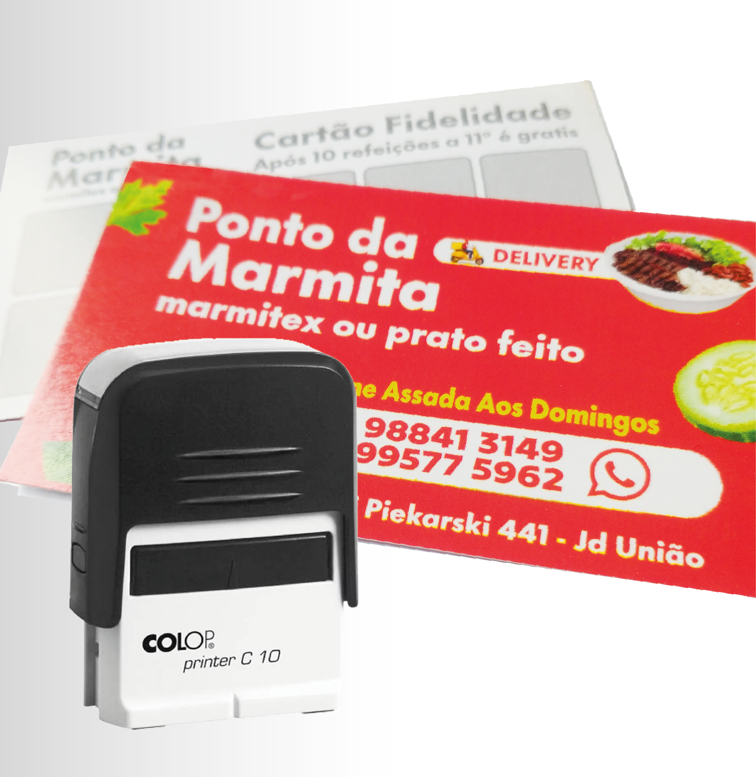Cartão fidelidade com carimbo automatico