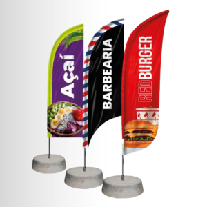 wind banner base concreto